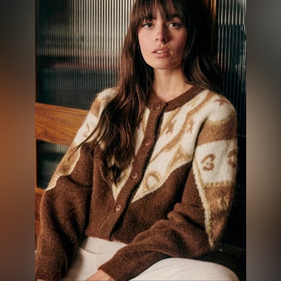 Sezane Sweaters - NEW Sézane Mohair Margaux Cardigan stunning sweater equestrian/southwestern vibe